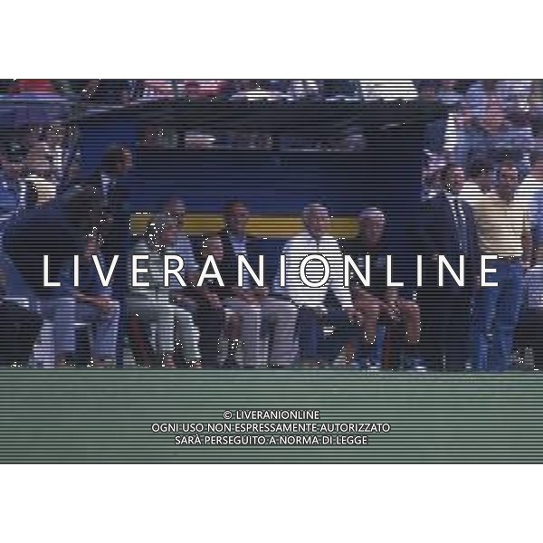 RETROSPETTIVA MARCELLO LIPPI ALLENATORE NELLA FOTO MARCELLO LIPPI NELL\'ANNO 1997-1998 ALLENATORE JUVENTUS CALCIO CON GIANNI AGNELLI AG ALDO LIVERANI SAS