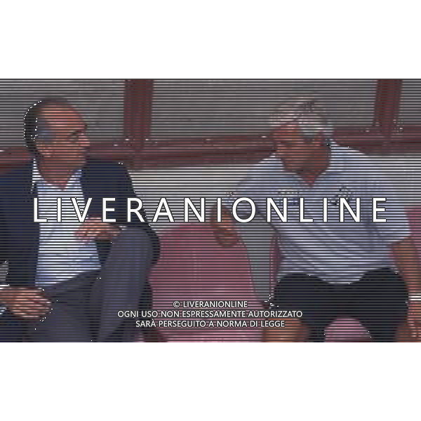 RETROSPETTIVA MARCELLO LIPPI ALLENATORE NELLA FOTO MARCELLO LIPPI NELL\'ANNO 1997-1998 ALLENATORE JUVENTUS CALCIO CON ANTONIO GIRAUDO AG ALDO LIVERANI SAS