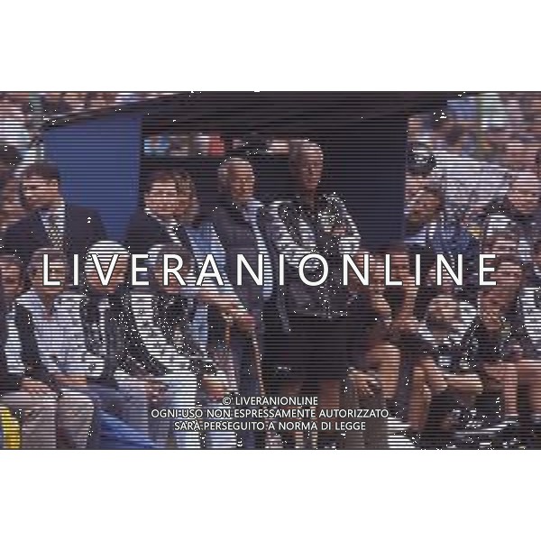 RETROSPETTIVA MARCELLO LIPPI ALLENATORE NELLA FOTO MARCELLO LIPPI NELL\'ANNO 1998-1999 ALLENATORE JUVENTUS CALCIO CON GIANNI AGNELLI AG ALDO LIVERANI SAS