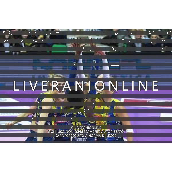 Campionato di Volley Serie A1 Femminile 2019/2020 Treviso, Italia 16/02/2020 Imoco Volley Conegliano vs Igor Gorgonzola Novara Nella foto: Paola Egonu e Monica De Gennaro foto flavio pavanello-alessio ,arini-ag aldo liverani sas
