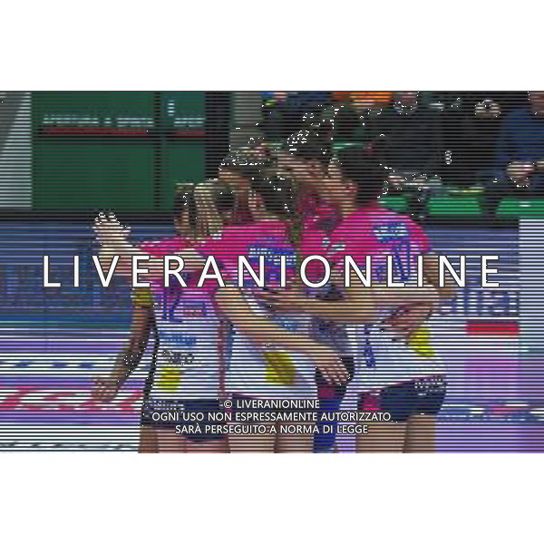 Campionato di Volley Serie A1 Femminile 2019/2020 Treviso, Italia 16/02/2020 Imoco Volley Conegliano vs Igor Gorgonzola Novara Nella foto: Igor gorgonzola novara foto flavio pavanello-alessio ,arini-ag aldo liverani sas