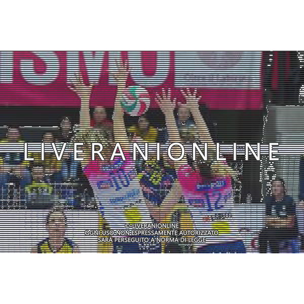 Campionato di Volley Serie A1 Femminile 2019/2020 Treviso, Italia 16/02/2020 Imoco Volley Conegliano vs Igor Gorgonzola Novara Nella foto: Attacco di Kimberly Hill foto flavio pavanello-alessio ,arini-ag aldo liverani sas