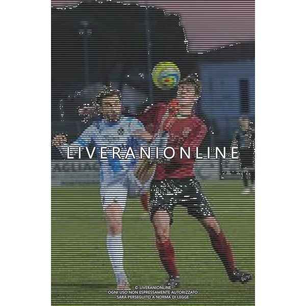 Campionato di Calcio Serie C - Lega Pro 2019/2020 Pontedera, Italia 16/02/2020 Pontedera vs Giana Erminio Nella foto: contrasto aereo tra Jacopo Giuliani (P) e Tommaso Bellazzini (GE) FOTO FABIO FAGIOLINI-ALESSIO MARINI-AG ALDO LIVERANI SAS
