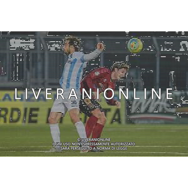 Campionato di Calcio Serie C - Lega Pro 2019/2020 Pontedera, Italia 16/02/2020 Pontedera vs Giana Erminio Nella foto: Tommaso Bellazzini (GE) su Filippo Serena (P) FOTO FABIO FAGIOLINI-ALESSIO MARINI-AG ALDO LIVERANI SAS
