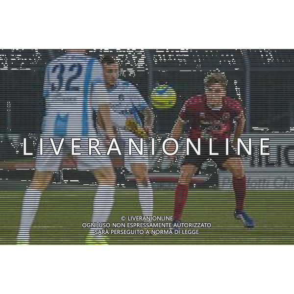 Campionato di Calcio Serie C - Lega Pro 2019/2020 Pontedera, Italia 16/02/2020 Pontedera vs Giana Erminio Nella foto: Jacopo Manconi (GE) su Filippo Serena (P) FOTO FABIO FAGIOLINI-ALESSIO MARINI-AG ALDO LIVERANI SAS