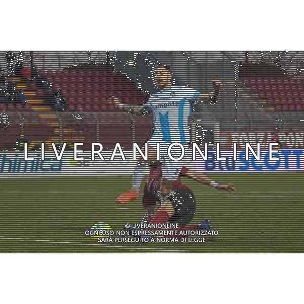 Campionato di Calcio Serie C - Lega Pro 2019/2020 Pontedera, Italia 16/02/2020 Pontedera vs Giana Erminio Nella foto: Caio De Cenco (P) anticipa Matthias Solerio (GE) FOTO FABIO FAGIOLINI-ALESSIO MARINI-AG ALDO LIVERANI SAS