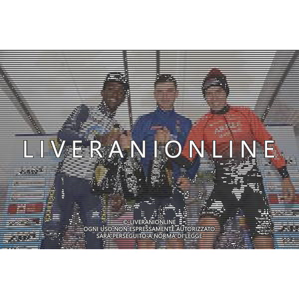 16-02-2020 Trofeo Laigueglia; 2020, Trek - Segafredo; 2020, Nippo - Delko Provence; 2020, Arkea - Samsic; Ciccone, Giulio; Hailu, Biniam; Rosa, Diego; Laigueglia; ©SIROTTI / AGENZIA ALDO LIVERANI SAS