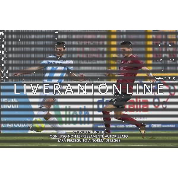 Campionato di Calcio Serie C - Lega Pro 2019/2020 Pontedera, Italia 16/02/2020 Pontedera vs Giana Erminio Nella foto: Tommaso Bellazzini (GE) marcato da Paolo Ropolo (P) FOTO FABIO FAGIOLINI-ALESSIO MARINI-AG ALDO LIVERANI SAS