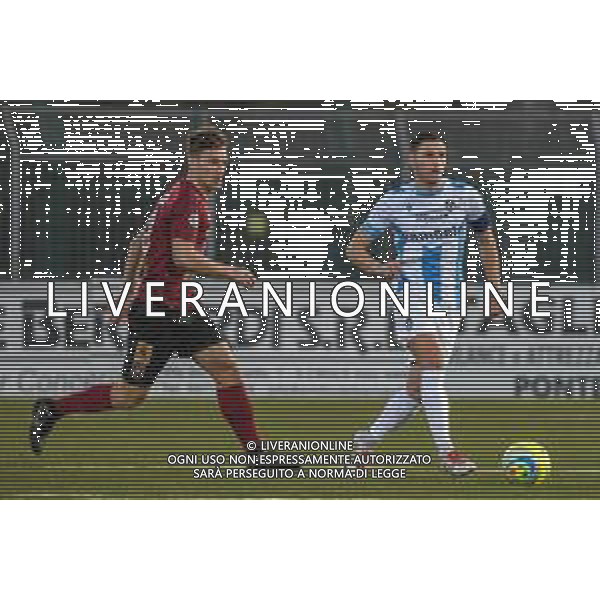 Campionato di Calcio Serie C - Lega Pro 2019/2020 Pontedera, Italia 16/02/2020 Pontedera vs Giana Erminio Nella foto: Daniele Pinto (GE) imposta seguito da Paolo Ropolo (P) FOTO FABIO FAGIOLINI-ALESSIO MARINI-AG ALDO LIVERANI SAS