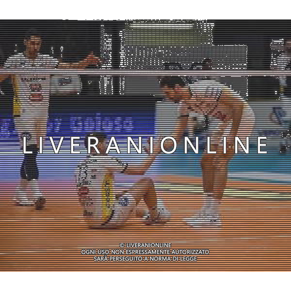 Campionato di Volley Superlega Serie A 2019/2020 Monza, Italia 16/02/2020 Vero Volley Monza vs Calzedonia Verona Nella foto: Emanuele Birarelli (Verona) e Luca Spirito (Verona) FOTO FILIPE CASIRAGHI-ALESSIO MARINI-AG ALDO LIVERANI SAS