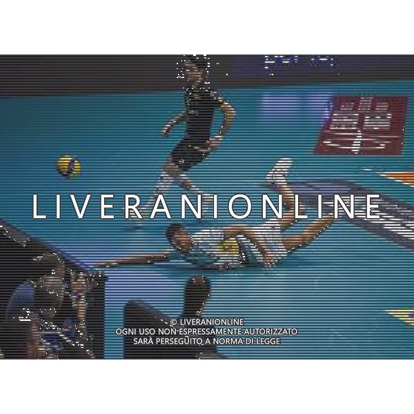 Campionato di Volley Superlega Serie A 2019/2020 Monza, Italia 16/02/2020 Vero Volley Monza vs Calzedonia Verona Nella foto: Tuffo in difesa di Stephen Boyer (Verona) FOTO FELIPE CASIRAGHI-ALESSIO MARINI-AG ALDO LIVERANI SAS