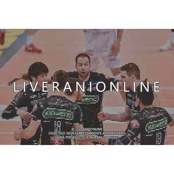 Campionato di Volley Superlega Serie A 2019/2020 Latina, Italia 16/02/2020 Top Volley Latina - Kioene Padova Nella foto: esultanza Kioene Padova