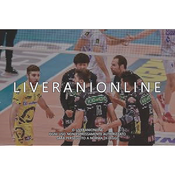 Campionato di Volley Superlega Serie A 2019/2020 Latina, Italia 16/02/2020 Top Volley Latina - Kioene Padova Nella foto: esultanza Kioene Padova