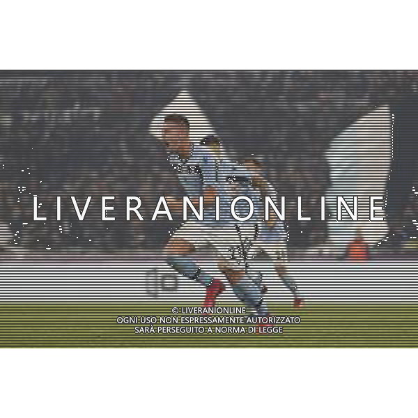 Lazio - Inter Campionato di Calcio Serie A TIM 16/02/2020 nella foto: Esultanza Milinkovic-Savic Sergej (s.s.lazio) dopo il goal ©Claudio Zamagni/Agenzia Aldo Liverani Milinkovic-Savic Serjei (s.s.lazio) celebrates after scoring a goal during Italian Serie A soccer match between S.S. LAZIO and F.C. INTER at Olympic Stadium in Rome on February 16 2020 photo credit by Claudio Zamagni/Aldo Liverani Photo Agency/ AGENZIA ALDO LIVERANI SAS
