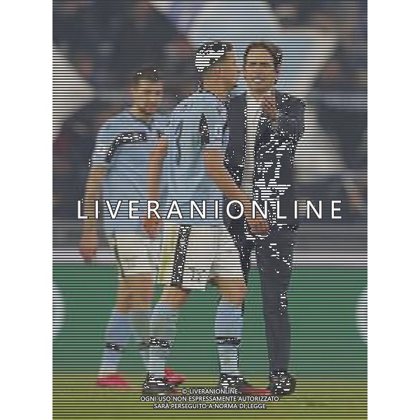 Lazio - Inter Campionato di Calcio Serie A TIM 16/02/2020 nella foto: esultanza finale lazio - simone inzaghi ©Claudio Zamagni/Agenzia Aldo Liverani during Italian Serie A soccer match between S.S. LAZIO and F.C. INTER at Olympic Stadium in Rome on February 16 2020 photo credit by Claudio Zamagni/Aldo Liverani Photo Agency/ AGENZIA ALDO LIVERANI SAS