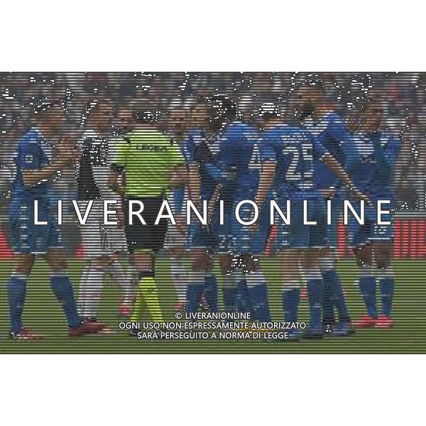 Torino 16.02.2020 Allianz Stadium ©Falzone/Agenzia Aldo Liverani Juventus vs Brescia Campionato italiano di calcio Serie A Tim 2019-2020 Nella foto: PROTESTE DI MARIO BALOTELLI PER L\'ESPULSIONE DI FLORIAN AYE\' ©FALZONE / AGENZIA ALDO LIVERANI SAS