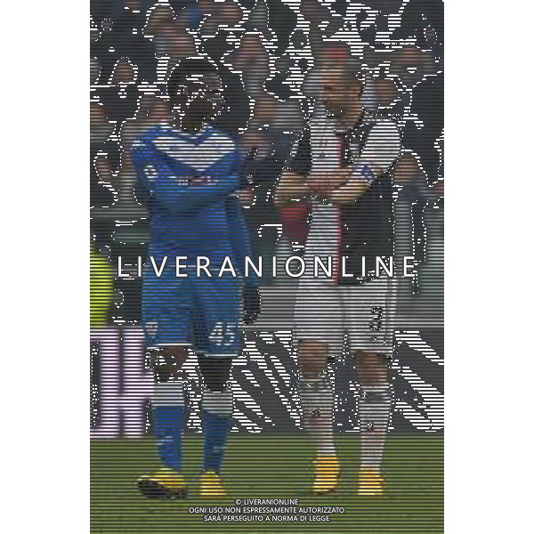 Torino 16.02.2020 Allianz Stadium ©Falzone/Agenzia Aldo Liverani Juventus vs Brescia Campionato italiano di calcio Serie A Tim 2019-2020 Nella foto: GIORGIO CHIELLINI AL RIENTRO DOPO L\'INFORTUNIO CON MARIO BALOTELLI ©FALZONE / AGENZIA ALDO LIVERANI SAS