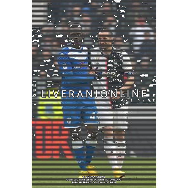 Torino 16.02.2020 Allianz Stadium ©Falzone/Agenzia Aldo Liverani Juventus vs Brescia Campionato italiano di calcio Serie A Tim 2019-2020 Nella foto: GIORGIO CHIELLINI AL RIENTRO DOPO L\'INFORTUNIO CON MARIO BALOTELLI ©FALZONE / AGENZIA ALDO LIVERANI SAS
