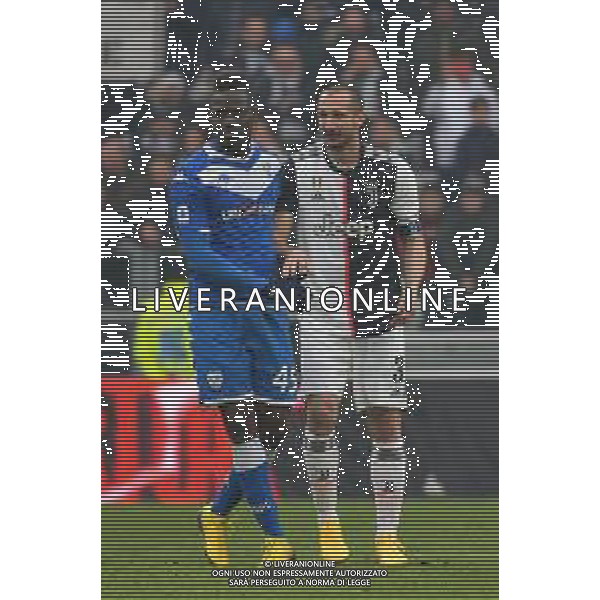 Torino 16.02.2020 Allianz Stadium ©Falzone/Agenzia Aldo Liverani Juventus vs Brescia Campionato italiano di calcio Serie A Tim 2019-2020 Nella foto: GIORGIO CHIELLINI AL RIENTRO DOPO L\'INFORTUNIO CON MARIO BALOTELLI ©FALZONE / AGENZIA ALDO LIVERANI SAS
