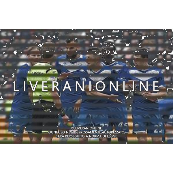 Torino 16.02.2020 Allianz Stadium ©Falzone/Agenzia Aldo Liverani Juventus vs Brescia Campionato italiano di calcio Serie A Tim 2019-2020 Nella foto: PROTESTE PER L\'ESPULSIONE DI FLORIAN AYE\' ©FALZONE / AGENZIA ALDO LIVERANI SAS