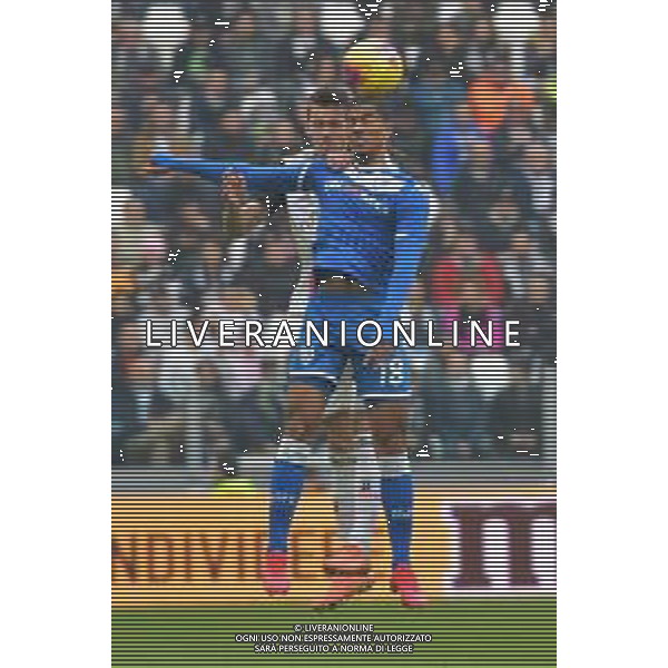 Torino 16.02.2020 Allianz Stadium ©Falzone/Agenzia Aldo Liverani Juventus vs Brescia Campionato italiano di calcio Serie A Tim 2019-2020 Nella foto: DANIELE RUGANI - FLORIAN AYE\' ©FALZONE / AGENZIA ALDO LIVERANI SAS