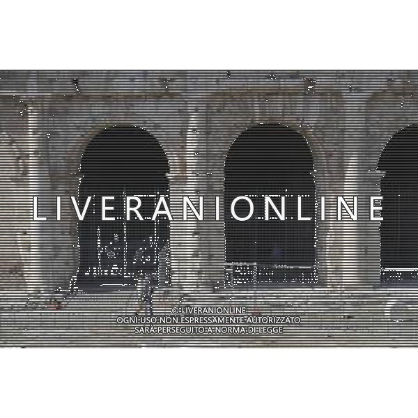 l Colosseo, originariamente conosciuto come Amphitheatrum Flavium, il piu\' grande anfiteatro del mondo, situato nel centro della citta\' di Roma 17.02.2020 nella foto: il cantiere per la ristrutturazione all\'interno del Colosseo ©Claudio Zamagni/Agenzia Aldo Liverani