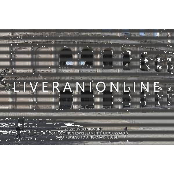 l Colosseo, originariamente conosciuto come Amphitheatrum Flavium, il piu\' grande anfiteatro del mondo, situato nel centro della citta\' di Roma 17.02.2020 nella foto: il cantiere per la ristrutturazione all\'interno del Colosseo ©Claudio Zamagni/Agenzia Aldo Liverani