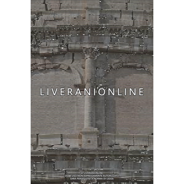 l Colosseo, originariamente conosciuto come Amphitheatrum Flavium, il piu\' grande anfiteatro del mondo, situato nel centro della citta\' di Roma 17.02.2020 nella foto: il cantiere per la ristrutturazione all\'interno del Colosseo ©Claudio Zamagni/Agenzia Aldo Liverani