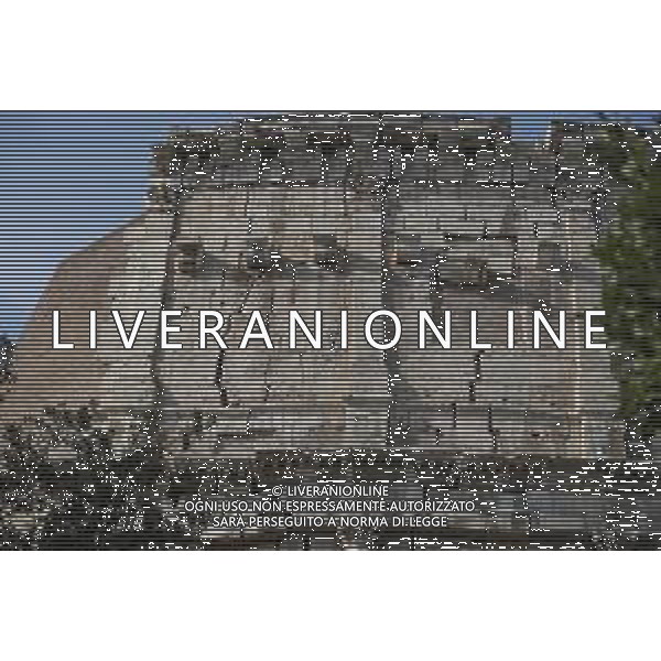 l Colosseo, originariamente conosciuto come Amphitheatrum Flavium, il piu\' grande anfiteatro del mondo, situato nel centro della citta\' di Roma 17.02.2020 nella foto: il cantiere per la ristrutturazione all\'interno del Colosseo ©Claudio Zamagni/Agenzia Aldo Liverani