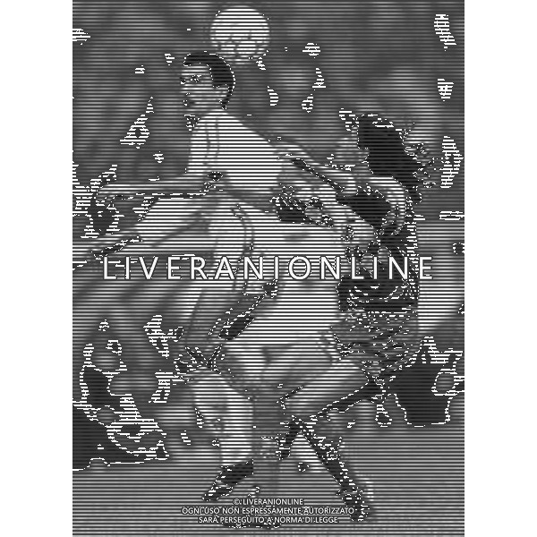 RETROSPETTIVA GABRIELE PIN CALCIATORE NELLA FOTO GABRIELE PIN CON LA MAGLIA DEL PARMA CALCIO NELL\'ANNO 1992-1993 AG ALDO LIVERANI SAS