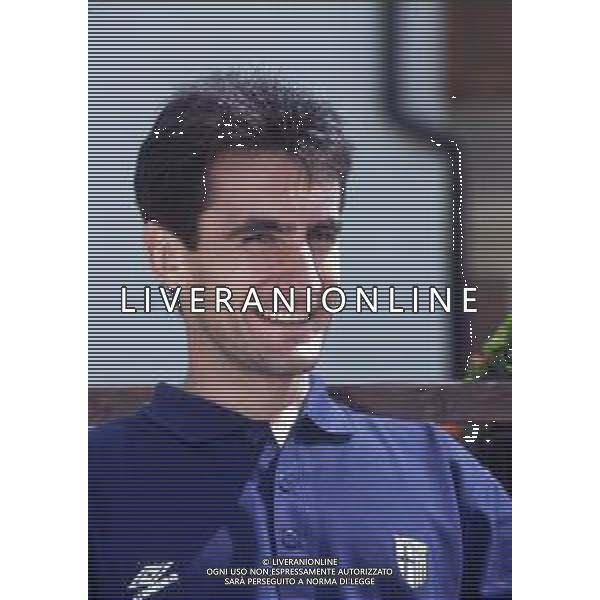 RETROSPETTIVA GABRIELE PIN CALCIATORE NELLA FOTO GABRIELE PIN CON LA MAGLIA DEL PARMA CALCIO NELL\'ANNO 1992-1993 AG ALDO LIVERANI SAS