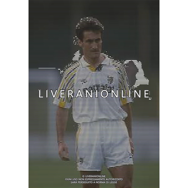 RETROSPETTIVA GABRIELE PIN CALCIATORE NELLA FOTO GABRIELE PIN CON LA MAGLIA DEL PARMA CALCIO NELL\'ANNO 1992-1993 AG ALDO LIVERANI SAS