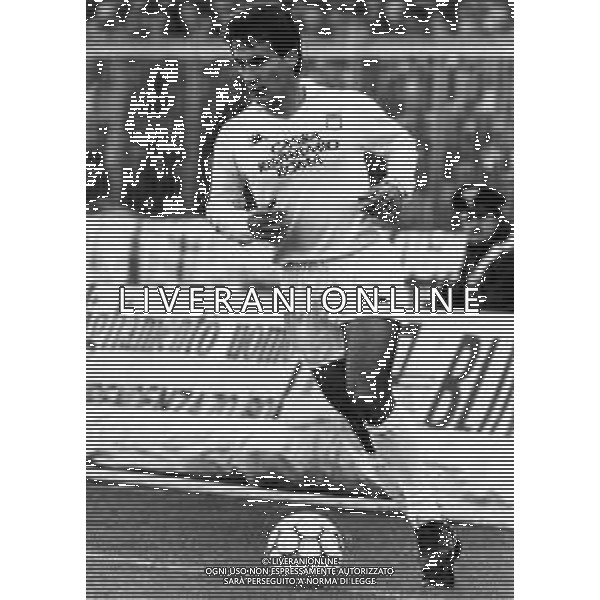 RETROSPETTIVA GABRIELE PIN CALCIATORE NELLA FOTO GABRIELE PIN CON LA MAGLIA DELLA LAZIO CALCIO AG ALDO LIVERANI SAS