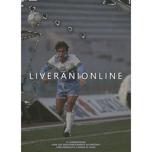 RETROSPETTIVA GABRIELE PIN CALCIATORE NELLA FOTO GABRIELE PIN CON LA MAGLIA DELLA LAZIO CALCIO AG ALDO LIVERANI SAS