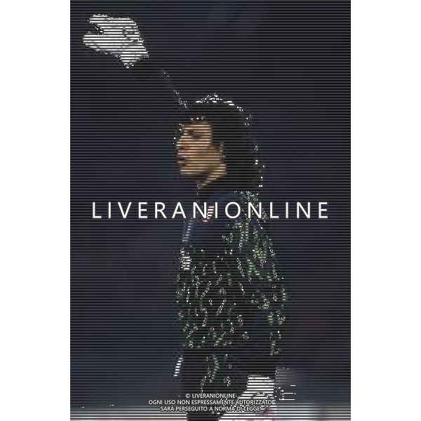 RETROSPETTIVA GIOVANNI CERVONE CALCIATORE NELLA FOTO GIOVANNI CERVONE CON LA MAGLIA DELLA ROMA CALCIO NELL\'ANNO 1989-1990 AG ALDO LIVERANI SAS