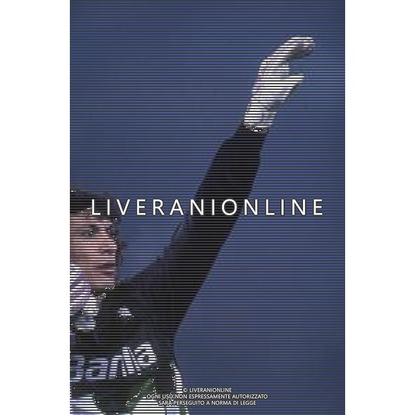 RETROSPETTIVA GIOVANNI CERVONE CALCIATORE NELLA FOTO GIOVANNI CERVONE CON LA MAGLIA DELLA ROMA CALCIO NELL\'ANNO 1990-1991 AG ALDO LIVERANI SAS