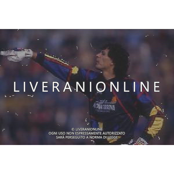 RETROSPETTIVA GIOVANNI CERVONE CALCIATORE NELLA FOTO GIOVANNI CERVONE CON LA MAGLIA DELLA ROMA CALCIO NELL\'ANNO 1994-1995 AG ALDO LIVERANI SAS