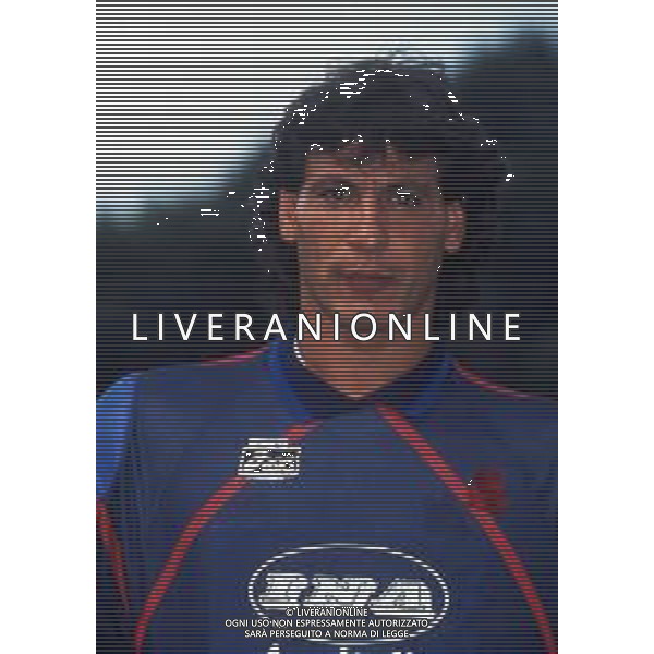 RETROSPETTIVA GIOVANNI CERVONE CALCIATORE NELLA FOTO GIOVANNI CERVONE CON LA MAGLIA DELLA ROMA CALCIO AG ALDO LIVERANI SAS