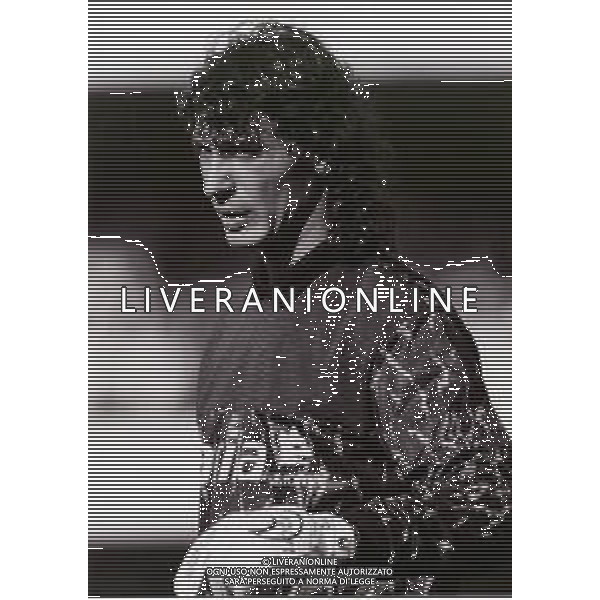 RETROSPETTIVA GIOVANNI CERVONE CALCIATORE NELLA FOTO GIOVANNI CERVONE CON LA MAGLIA DELLA ROMA CALCIO AG ALDO LIVERANI SAS