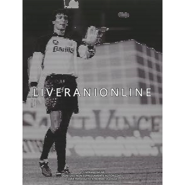 RETROSPETTIVA GIOVANNI CERVONE CALCIATORE NELLA FOTO GIOVANNI CERVONE CON LA MAGLIA DELLA ROMA CALCIO AG ALDO LIVERANI SAS