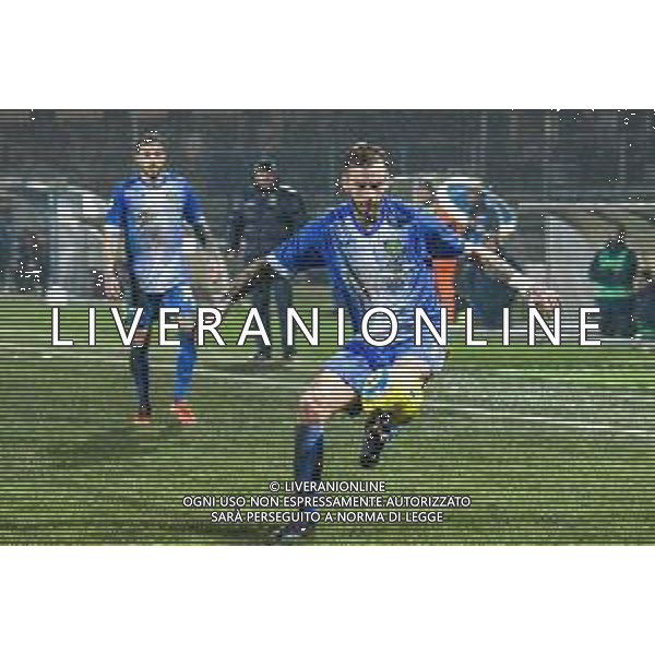 Campionato di Calcio Serie C - Lega Pro 2019/2020 Carrara, Italia 17/02/2020 Carrarese vs Renate Nella foto: Daniele Mignanelli (C) allo stop ©Fabio Fagiolini - Alessio Marini / AGENZIA ALDO LIVERANI SAS