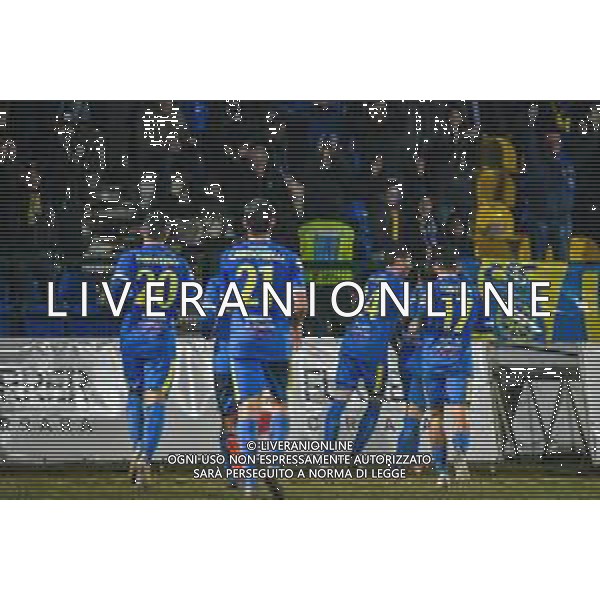 Campionato di Calcio Serie C - Lega Pro 2019/2020 Carrara, Italia 17/02/2020 Carrarese vs Renate Nella foto: La Carrarese festeggia il vantaggio ©Fabio Fagiolini - Alessio Marini / AGENZIA ALDO LIVERANI SAS