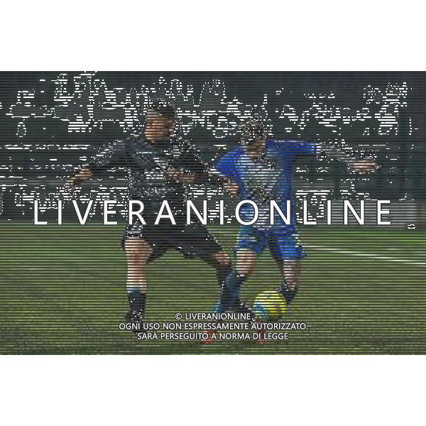 Campionato di Calcio Serie C - Lega Pro 2019/2020 Carrara, Italia 17/02/2020 Carrarese vs Renate Nella foto: Armand Rada (R) prova a fermare Nicola Valente (C) ©Fabio Fagiolini - Alessio Marini / AGENZIA ALDO LIVERANI SAS