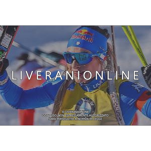 Biathlon Anterselva (BZ), Italia 18/02/2020 IBU World Cup Biathlon 2020 - 15 Km Individuale Femminile Nella foto: Dorothea Wierer (ITA) esulta al traguardo dopo aver vinto la medaglia di oro FOTO FRANCO DE BERNARDI-ALESSIO MARINI-AG ALDO LIVERANI SAS