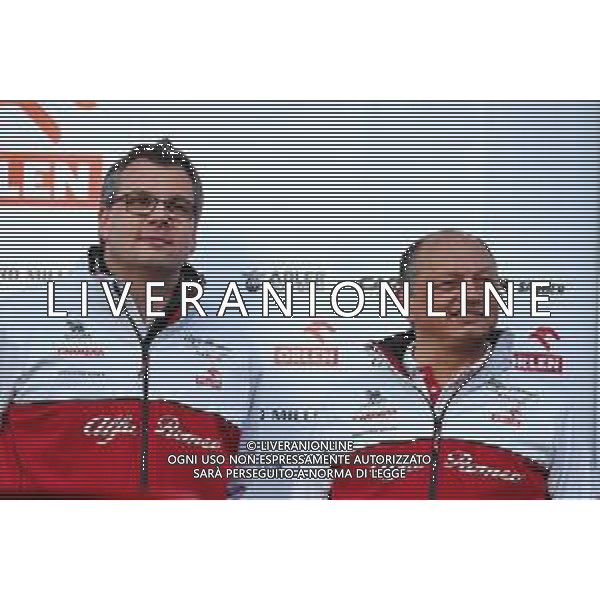 (L to R): Jan Monchaux, Alfa Romeo Racing Technical Director with Frederic Vasseur (FRA) Alfa Romeo Racing Team Principal. 19.02.2020. Formula One Testing, Day One, Barcelona, Spain. Wednesday. - / AGENZIA ALDO LIVERANI SAS - ITALY ONLY EDITORIAL USE ONLY - Test F1 Barcellona Spagna 19.02.2020