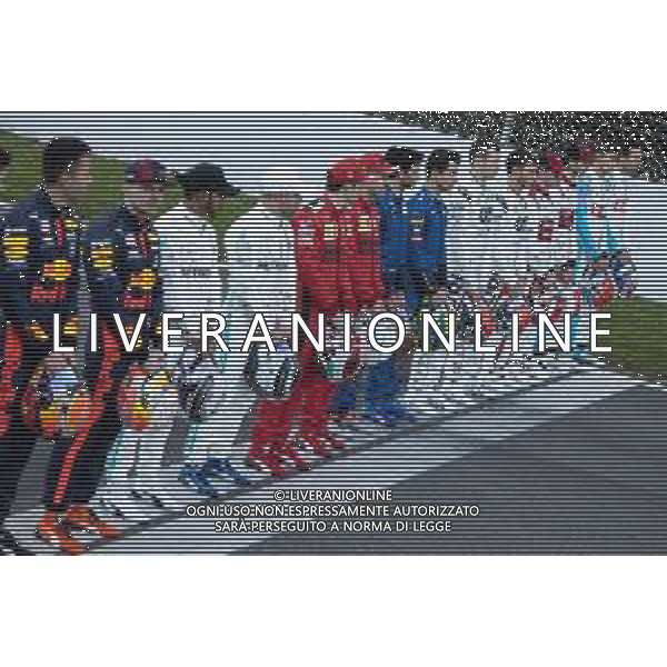 A drivers group photograph. 19.02.2020. Formula One Testing, Day One, Barcelona, Spain. Wednesday. - / AGENZIA ALDO LIVERANI SAS - ITALY ONLY EDITORIAL USE ONLY - Test F1 Barcellona Spagna 19.02.2020