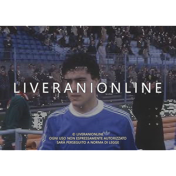 RETROSPETTIVA MASSIMO ALBIERO CALCIATORE NELLA FOTO MASSIMO ALBIEROCON LA MAGLIA DEL COMO CALCIO NELL\'ANNO 1981 AG ALDO LIVERANI SAS
