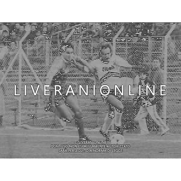 RETROSPETTIVA MASSIMO ALBIERO CALCIATORE NELLA FOTO MASSIMO ALBIERO CON LA MAGLIA DEL COMO 1984 AG ALDO LIVERANI SAS