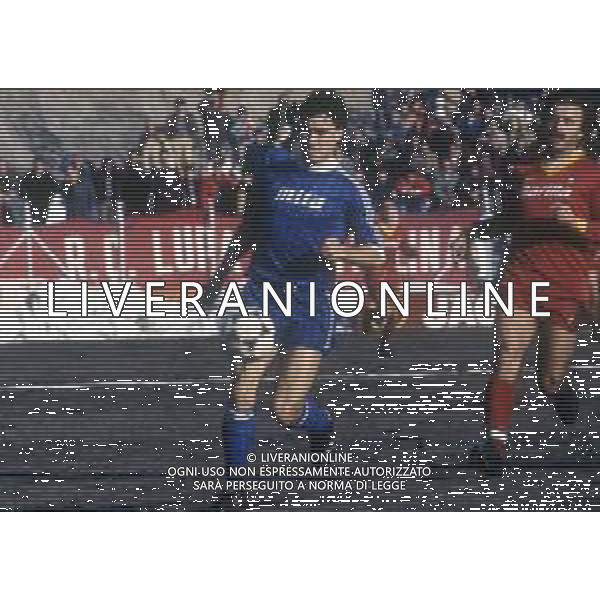 RETROSPETTIVA MASSIMO ALBIERO CALCIATORE NELLA FOTO MASSIMO ALBIERO CON LA MAGLIA DEL COMO 1985-1986 AG ALDO LIVERANI SAS