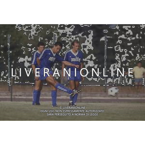 RETROSPETTIVA MASSIMO ALBIERO CALCIATORE NELLA FOTO MASSIMO ALBIERO CON LA MAGLIA DEL COMO 1986-1987 AG ALDO LIVERANI SAS